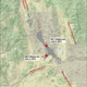 Map showing all earthquakes stronger than M2.5 in the Ridgecrest area from July 4 to August 15, 2019 (gray circles). The red stars show the location of the biggest two quakes. The Garlock Fault south of the earthquake cluster is also shown.